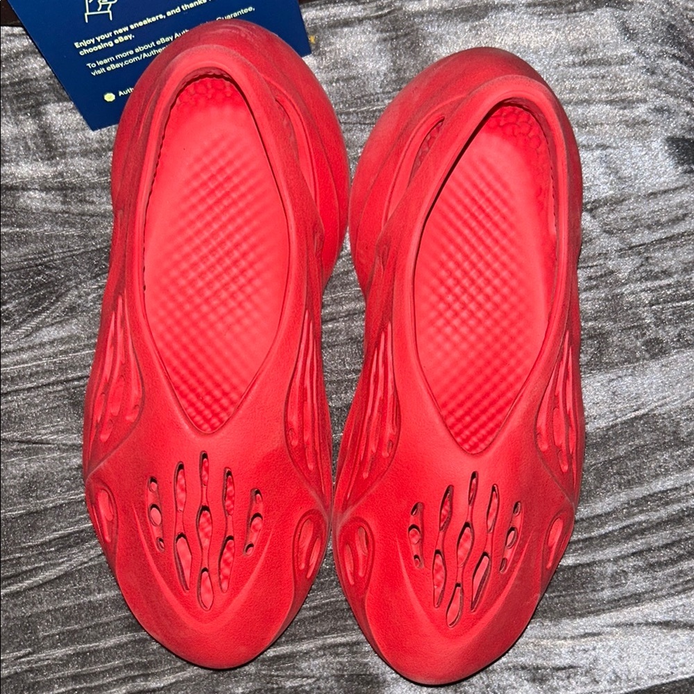 Vibrant Red Slip-On Slippers with Ventilation